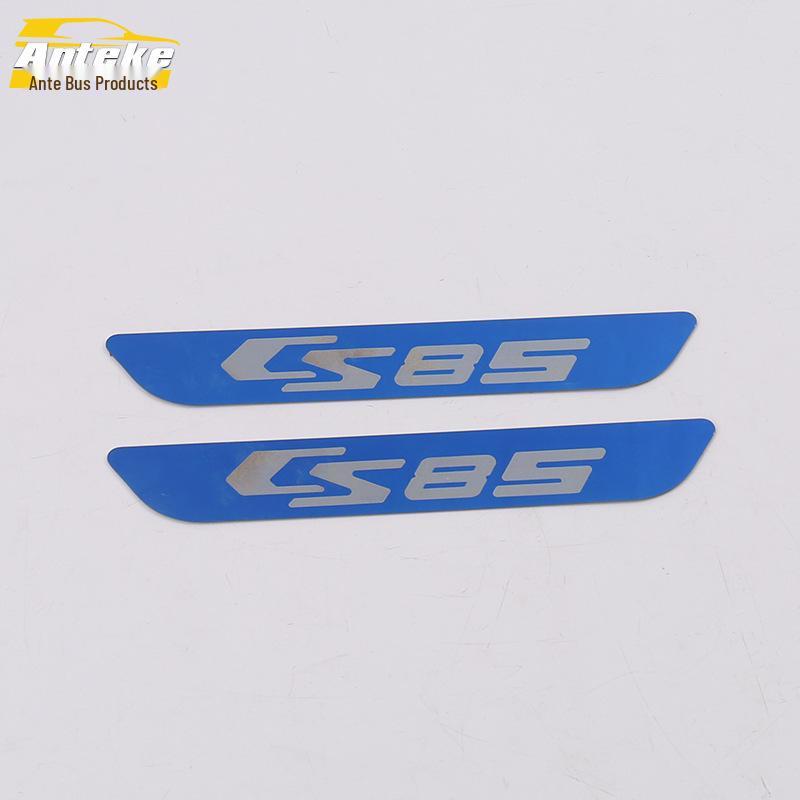 19 CS85 Rear Guard Plate Sequin & Trunk Tailgate Protection Pedal - Stainless Steel Car Sticker Decoration