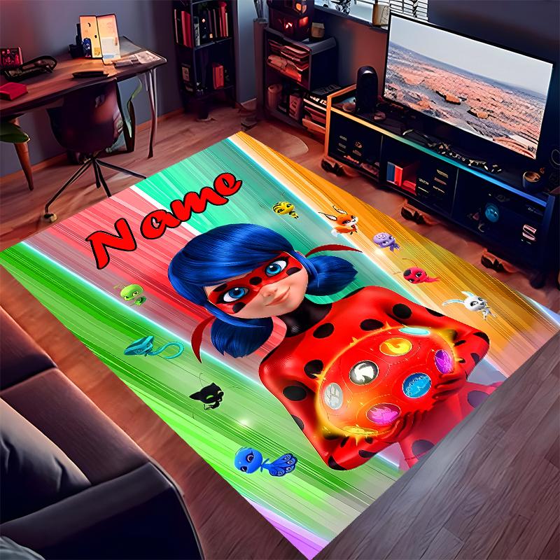 Custom personalization Miraculous Print Area Rug - Soft, Washable Non-Slip Indoor Mat,Living Room,Home&Office Decorative Rug
