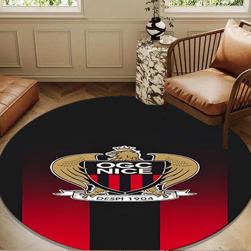 1PC Ogc Nice Crest Artwork Round Rug for Livingroom,Bedroom, Palyroom, Chair Rug, Area rug, Circle Carpet, Large Size Fan Christmas gift