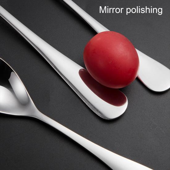 Coffee Spoon Non-slip Mirror Polished Unbreakable Rustproof Long Handle Stirring Stainless Steel Dishwasher Safe Dessert