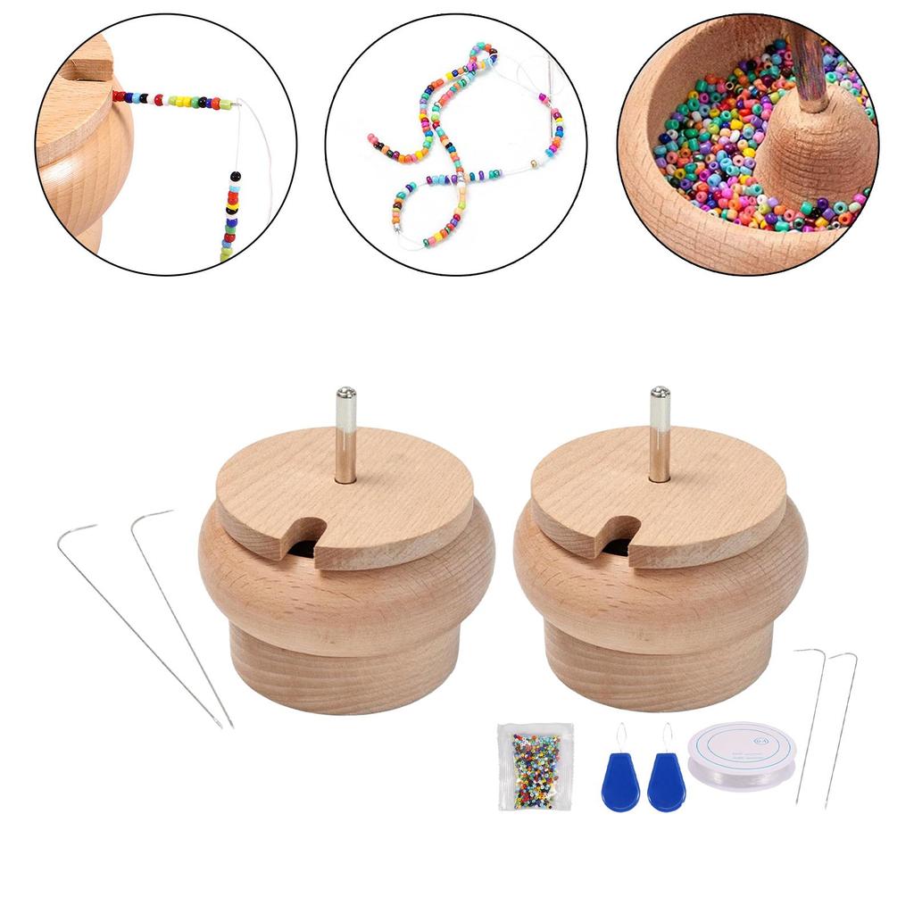 Деревянный спиннер чаша для бисера набор бисерных ниток инструмент для поясных браслетов глиняные бусины