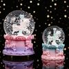 Карусель Хрустальный Мини-шар Мультяшная Фигурка Со Светом Домашний Ночник Кнопочный Элемент