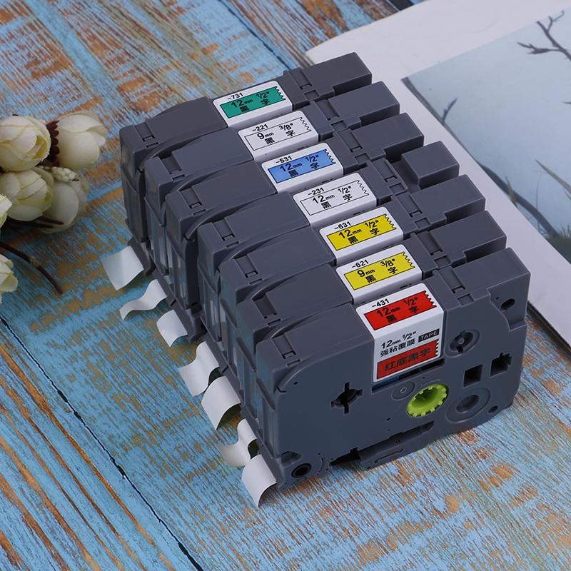 12Mm 9Mm Tz-231 Pt-E100B D210 Label Tape For Brother P-Touch Printers