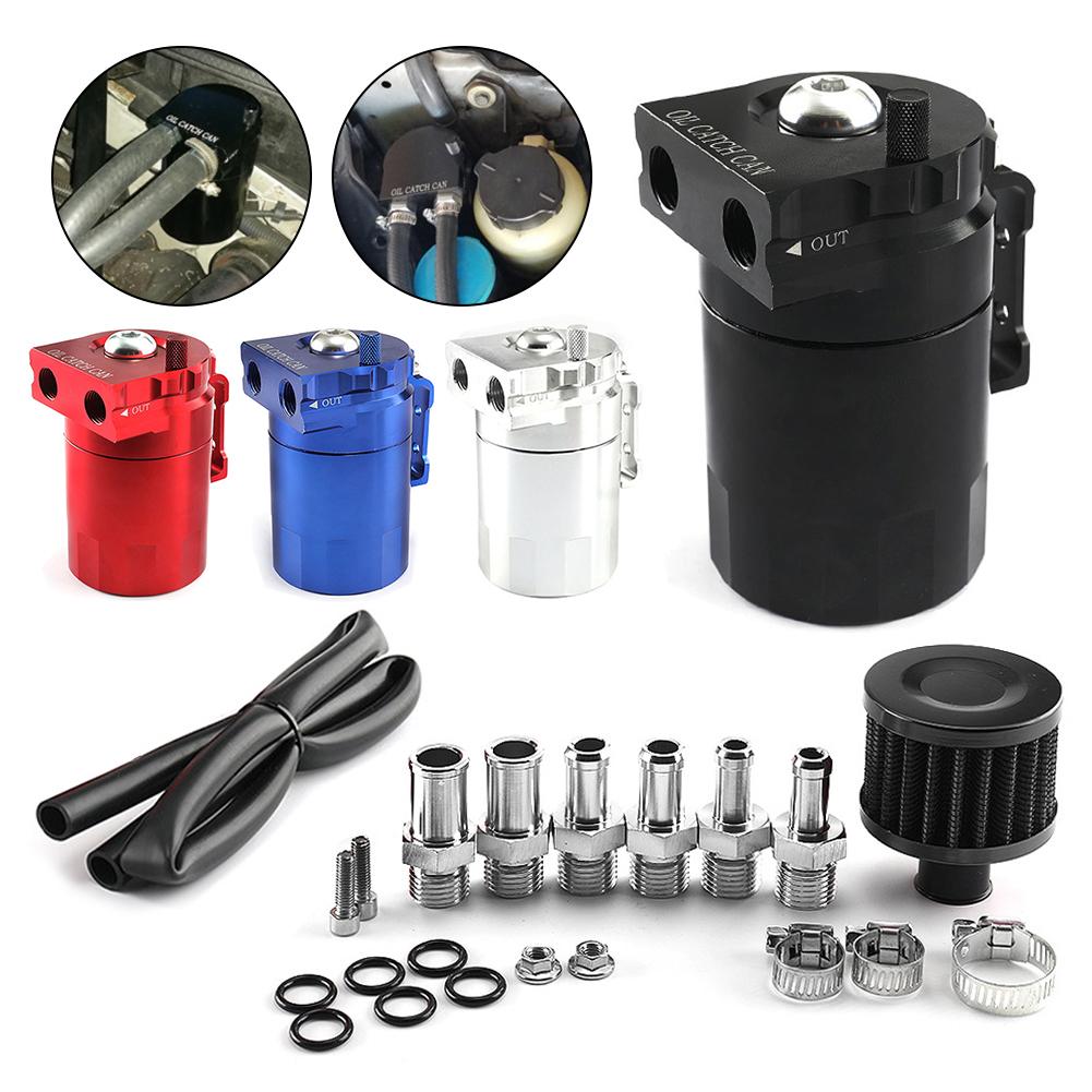 Универсальный алюминиевый маслоуловитель с перегородками, резервуар для улавливания топлива с воздушным фильтром, красный, черный, синий, серебристый, фиолетовый, маслоуловитель