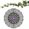 Bohemian Style Metal Wind Spinner Vibrant Mandala Design Green Leaves Yellow Centers No Electricity Easy Hang Outdoor Garden Indoor Decor Christmas