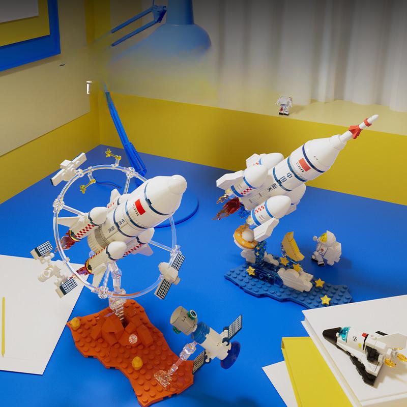 Ракета Space Long March совместима с детскими забавными игрушками из лоскутного шитья