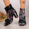 European and American Retro Short Boots 2024 New Ethnic Style High Heels Thick Soled Luxury Fashion Boots Goth Platform Heels