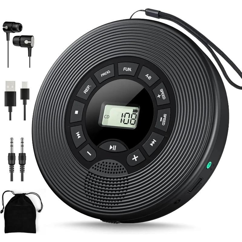 Portable CD Player and MP3 Player with Anti Skip Protection and Dual Stereo Speaker Education Machine Student Play Speed