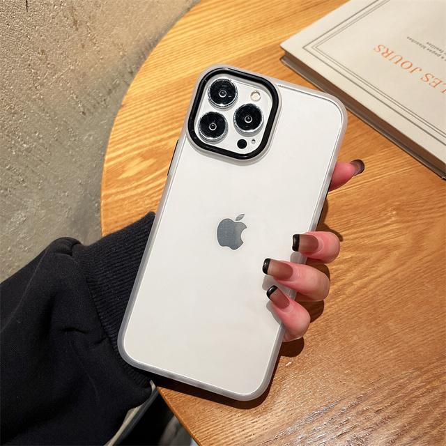Чехлы для Iphone 13, прозрачная металлическая рамка для линз, противоударный чехол для телефона Iphone 12 13 Pro Max, модный цветной бампер, задняя крышка
