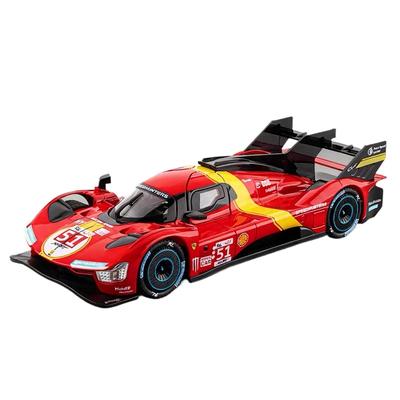 1/22 Ferrari 499P Гонки на выносливость Сплав Суперспортивный автомобиль Модель Литье под давлением Металл Трековый гоночный автомобиль Модель автомобиля Звук и свет Детская игрушка Подарок