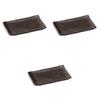 Set of 3 Kuroarashi Yakitori Plates X X Reinforced Ceramic Yakitori Plates by Setomonohonpo 7.0 [20.7 13.3 1.6 Cm]