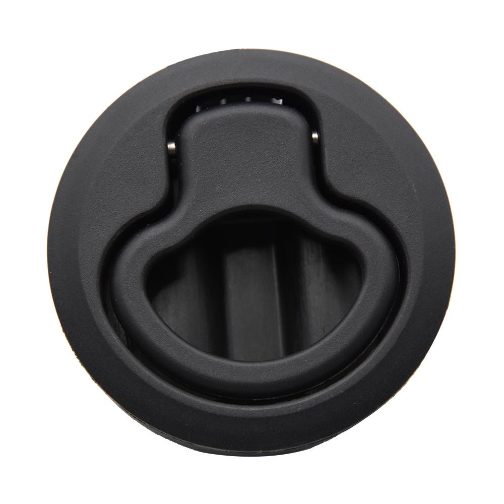4pcs Black Plastic Marine Boat Deck Hatch Locker Latch Pull Handle Non-locking