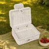 With Ring Shaped Handle Woven Picnic Box Handwoven Rattan Storage Box  Wedding Party