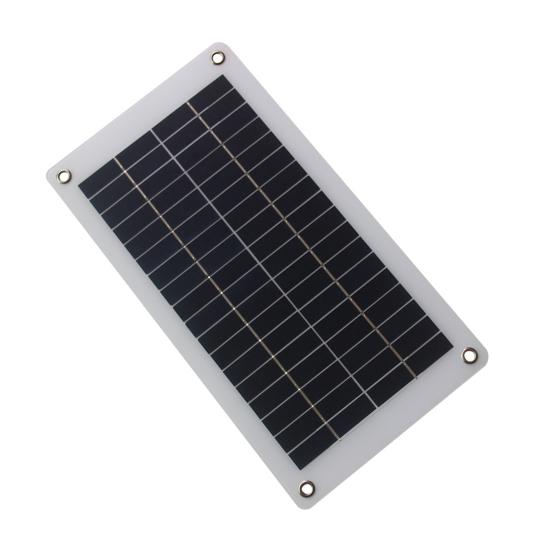 10W 18V/5V Solar Panel Dual USB Direct Current Outdoor Camping Hiking Cycling Power Bank Mobile Phone Emergency Charger Polycrystalline Solar