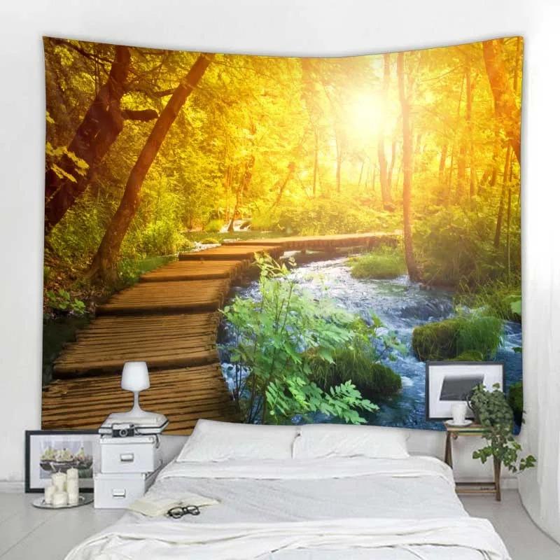 Красивые природные пейзажи, декоративный гобелен, украшение для дома, стены, офиса, гостиной, гобелен