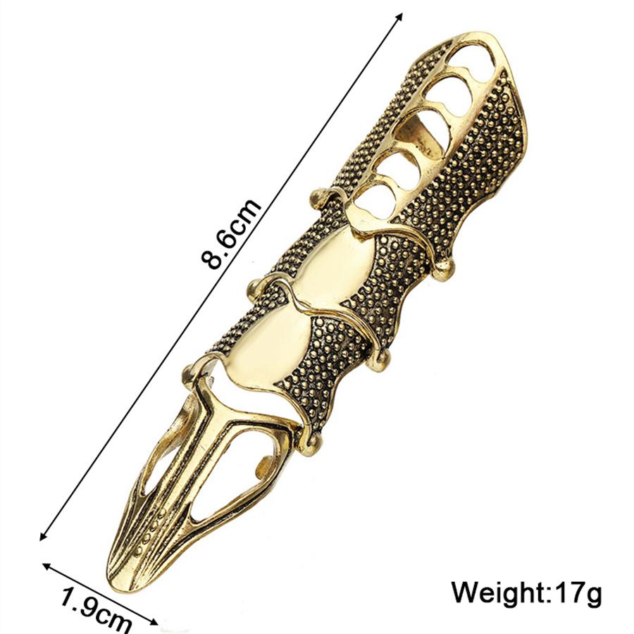 Европейские и американские преувеличенные ретро-панк-готические металлические доспехи с изогнутыми открытыми кольцами для мужчин