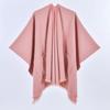 130*150cm Shawl Wraps for Women with Pockets, Elegant Cashmere Feeling Wraps, Open Front Pashmina with Tassel Scarf Blanket for Spring Fall Winter