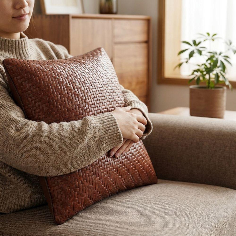 Detachable Ice Mat Pillow Covers Solid Color Lumbar Cushion Cover Decorative Pillowcase Home Decor