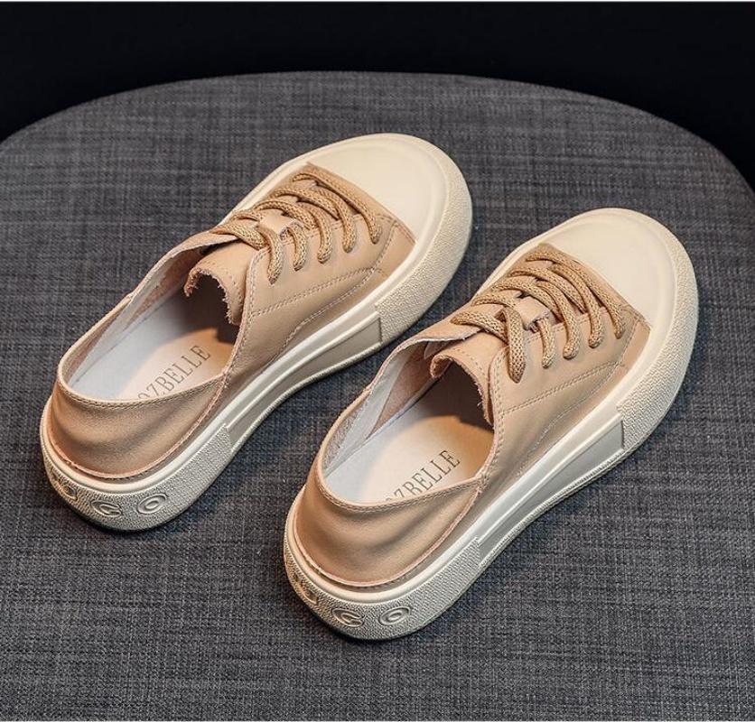 Женские кроссовки на платформе из натуральной кожи, весенние повседневные вулканизированные туфли, женские осенние туфли на толстой подошве в стиле ретро для скейтбординга