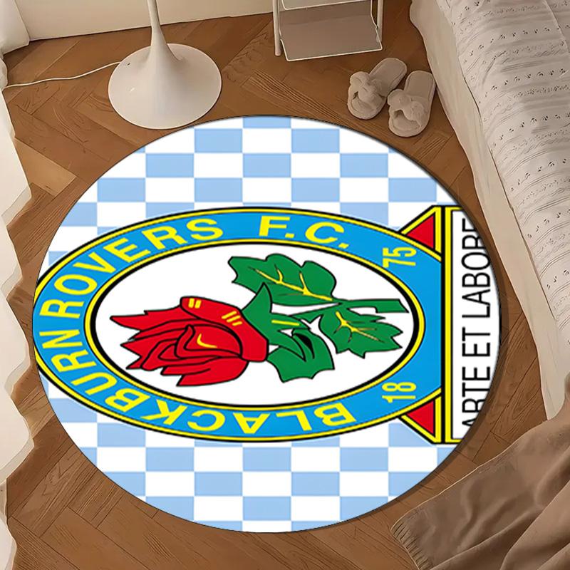 Blackburn Rovers Round mat, Anti-slip Circle Carpet Chair rug For livingroom,Bedroom, doormat home decor Gift Christmas Gifts