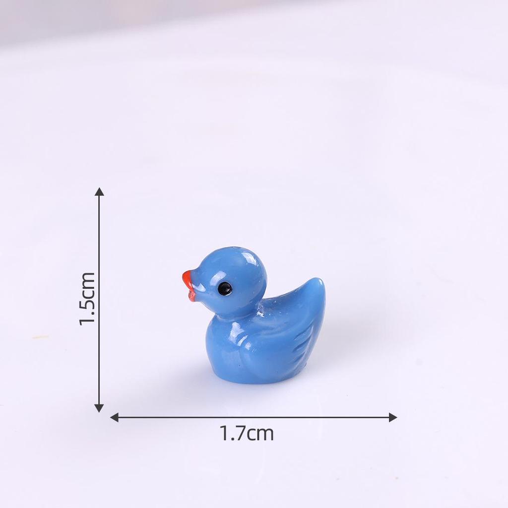 Miniature Colorful Luminous Duck Resin Ornaments for Micro Landscape and Moss Decor