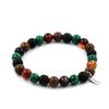 Bracelet - A BIJOUX - Banded Agate + Black Onyx + Malachite - 8 Mm - Made In France - Unisex