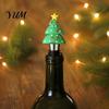 Wine Preservation Tools Christmas Bottle Stopper, Stainless Steel Reusable Cork, Decorative PVC Cartoon Snowman Corks Toppers Design, Airtight Sealing