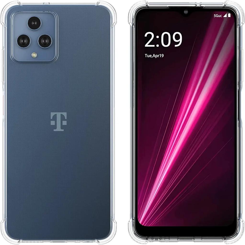 Soft TPU Transparent Phone Case for TCL T-Mobile Revvl 7 6x 6 Pro T Phone 2 5G Shockproof Airbag Protective Cover