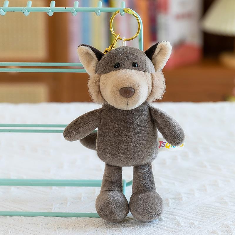 Мультяшный брелок с животным из джунглей, подвеска в виде лесного льва и тигра, плюшевая игрушка для сумки, бутиковая подвеска-украшение