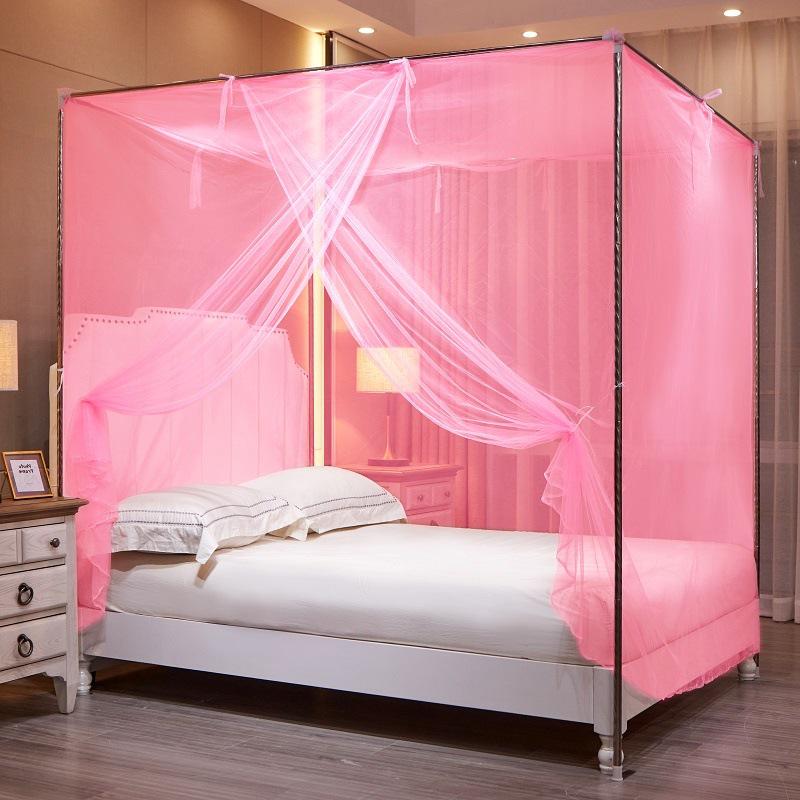 Москитная сетка в стиле «Принцесса» для двуспальной кровати — толстая, зашифрованная, смелая конструкция для пола