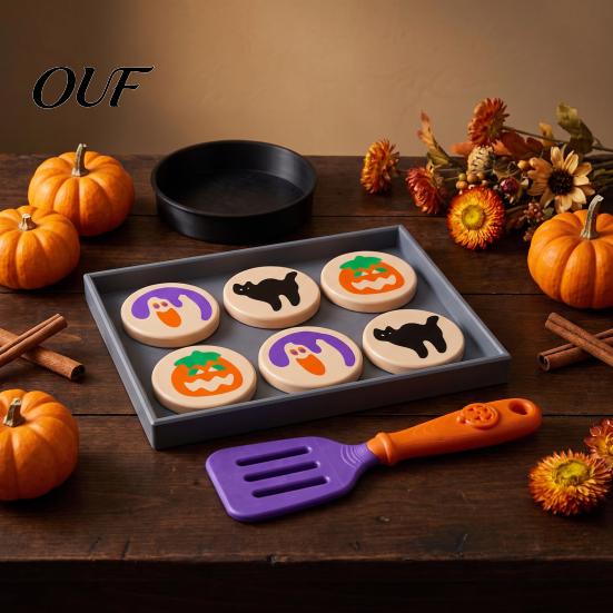 Interactive Holiday Toys 3D Printed Halloween Cookie Toy, Simulated Bakery Food Playset for Kids Sensory Experience Learning Pretend Play And Seasonal