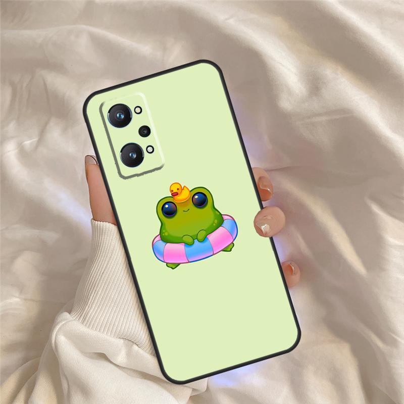 Милый чехол-мультяшная лягушка для Realme C55 C71 C75 C61 C53 C33 C63 C51 C65 C67 11 12 13 14 15 Pro Plus GT6 GT7 Pro