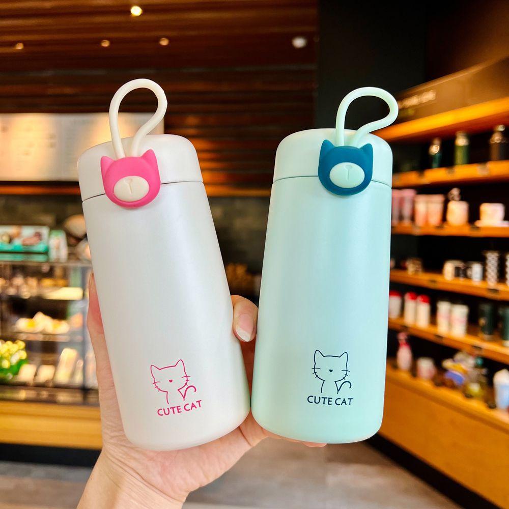 Cat Keep Warm Thermal Mug Pot Stainless Steel Vacuum Flask Travel Water Bottle Thermos Thermocup