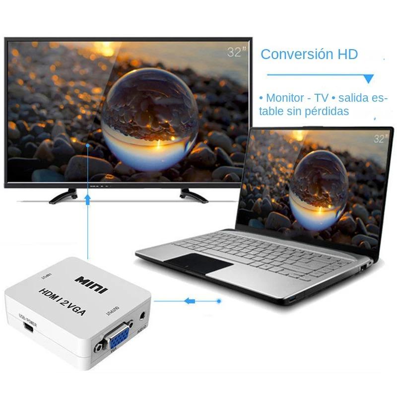 Конвертер HDMI в VGA 1080P со звуком Конвертер VGA в HDMI Адаптер HDMI для проектора DTV ТВ HDVD Ноутбука