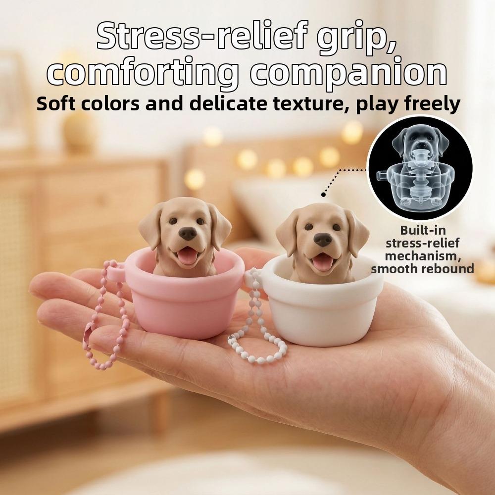 Key Ring Fidget Clicker Keychain 3D Printed Dog Button Press Key Chain Bag Charm