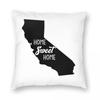 California Sweet Home Square Pillowcase Polyester Linen Velvet Pattern Zip Decor Throw Pillow Case Home Cushion Cover
