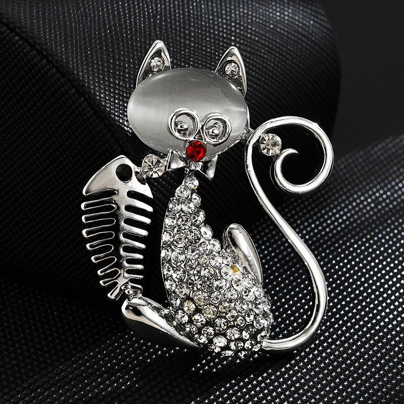 Brooch High-End Sense Niche Light Luxury Suit Bow Rhinestone Corsage High-End Alloy Creative Clothing Accessories