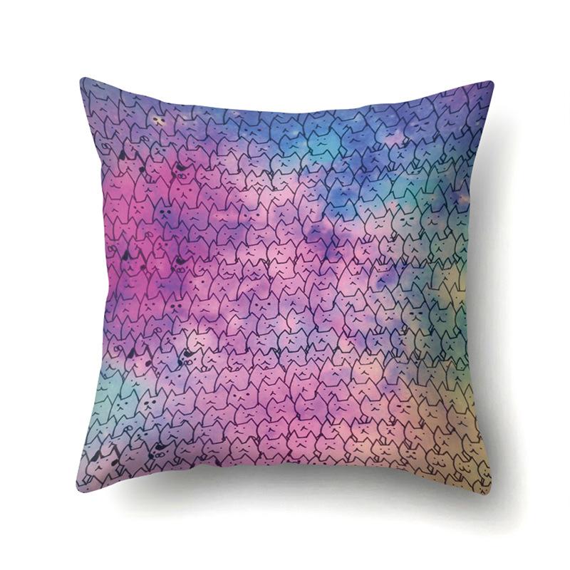 Полиэстеровая наволочка с мультяшным принтом животного, бархатная наволочка из персиковой кожи, наволочка на поясничную подушку, чехол для поясничной подушки для автомобиля