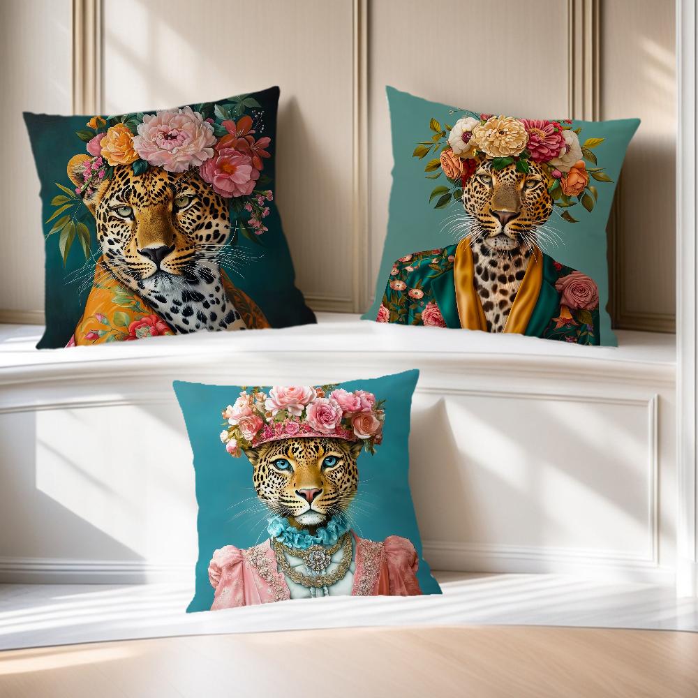 Удобная мягкая Модная наволочка Венок для Леопардового дивана Гостиная Домашний офис Декор Портрет козла С Европой и Защищать