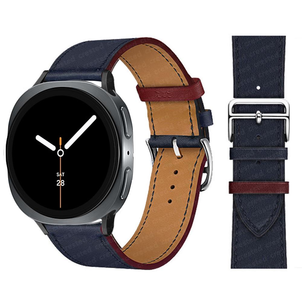 Изысканный кожаный ремешок Для Samsung Galaxy Watch 8 ремешок 40 мм 44 мм металлическая пряжка Браслет ремешок Galaxy Watch 8 classic 46 мм ремешки