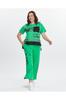 Женский стильный пижамный комплект больших размеров, костюм большого размера с детальной отделкой камнем, подходящий для повседневного ношения