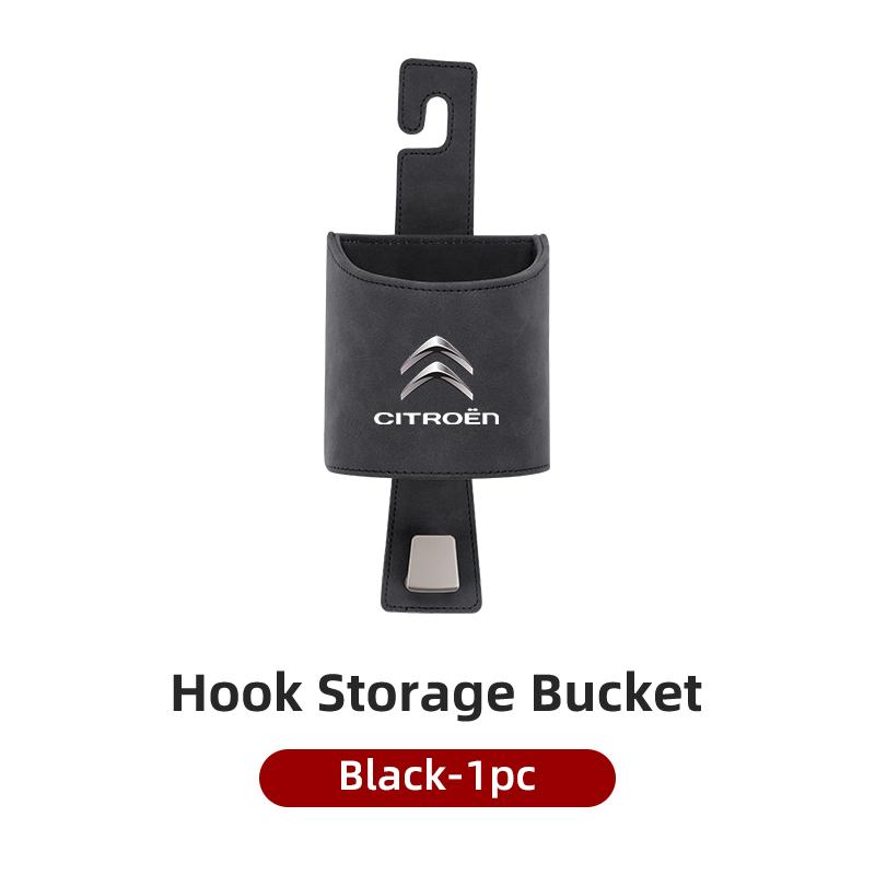 Car Fur Seat Back Water Cup Holder With Hook Drink Rack Storage Pocket For Citroen C4 C3 C5 C1 C2 Berlingo Celysee Cactus