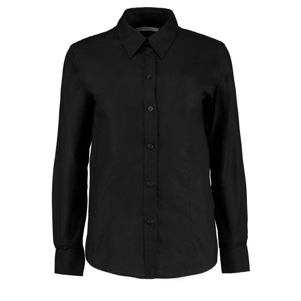 Kustom Kit Ladies Workwear Oxford Long Sleeve Shirt