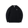 Li Ning Sports Fashion Series Logo Embroidered Loose Fit Crew Neck Pullover Long Sleeve Sweatshirt Men Sweatshirt Black AWDR575-1