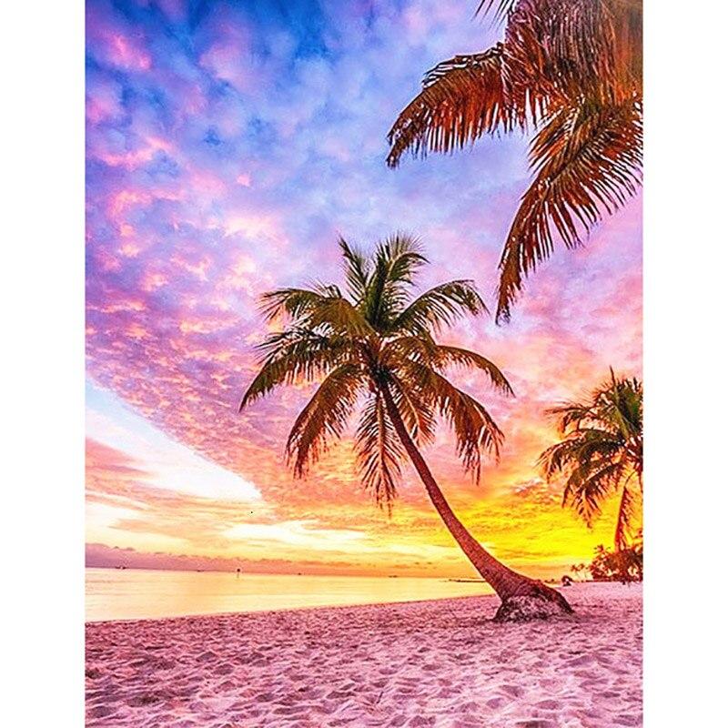 Новая 5D DIY Алмазная Картина Полная Круглая Дрель Пейзаж Вышивка Крестом Вид На Море Алмазная Вышивка Ремесла Домашний Декор Искусство Подарок