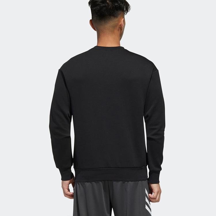 Adidas Sweatshirts Men's Black Crew Neck Moderate Regular GM4413