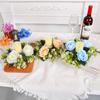 Flower Artificial Rose Candle Wreath 23CM Candlestick Wreath Candle Rings  Wedding Decor
