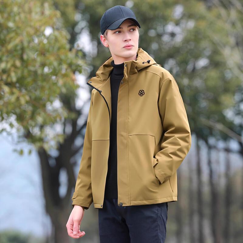 Jeep Мужская осенняя повседневная спортивная куртка с капюшоном