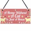 Cute Pet Cat Wooden Hanging Plaque Pendant Tag Vintage Hanger Board Sign Retro Wall Decor Pet Shop Cat House Decoration 20x10cm