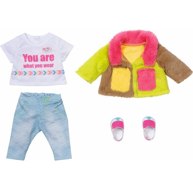 Одежда для кукол Zapf Creation Baby Born Цветное плюшевое пальто и костюм 830154